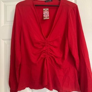 Red blouse